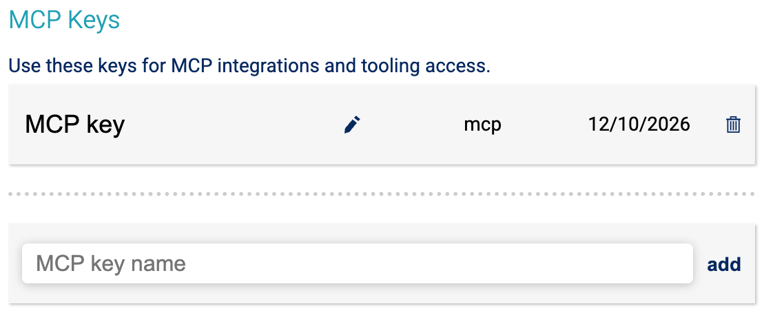 MCP key